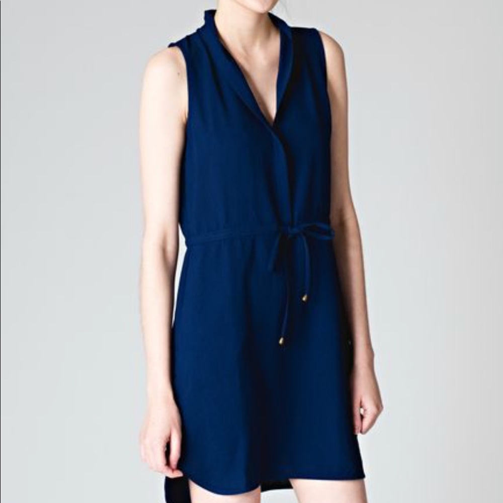 NAVY FINDLAY DRESS - MONK & LOU